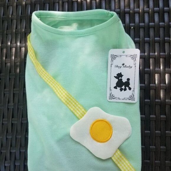 Medium Dog Shirt Green Spring w/Flower for Tiny Dog Baby - Picture 3 of 5